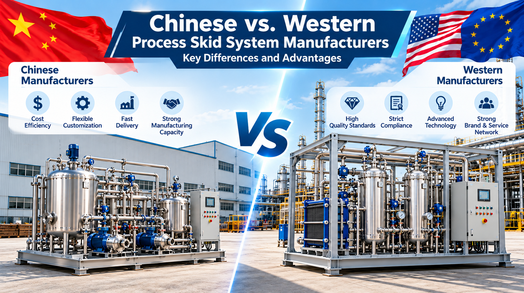Chinese vs. Western Process Skid System Manufacturers: Key Differences and Advantages